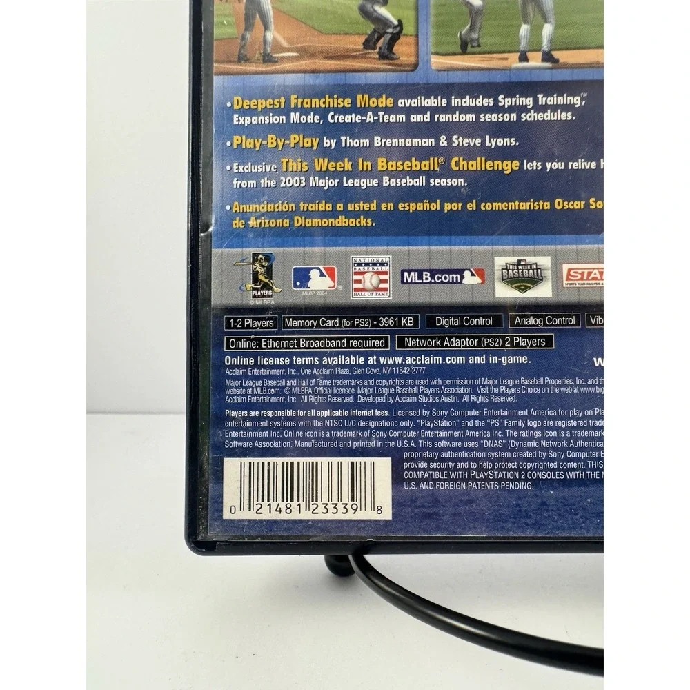 Playstation 2 All-Star Baseball 2005‎ Video Game W/ Manual (Rental Version)